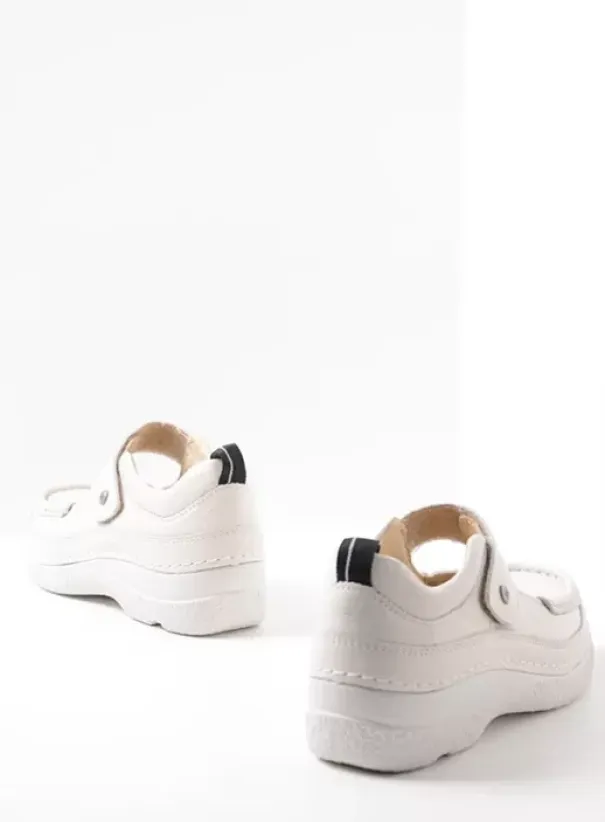 Bandschoenen|Voorjaar/zomer|Wolky Roll Combi creme wit leer