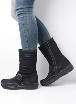 Laarzen|Wolky Roll Jacky zwart nubuck