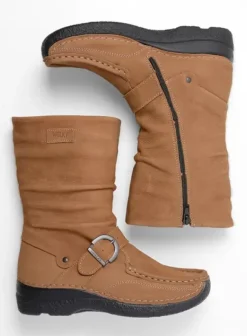 Laarzen|Wolky Roll Jacky cognac nubuck