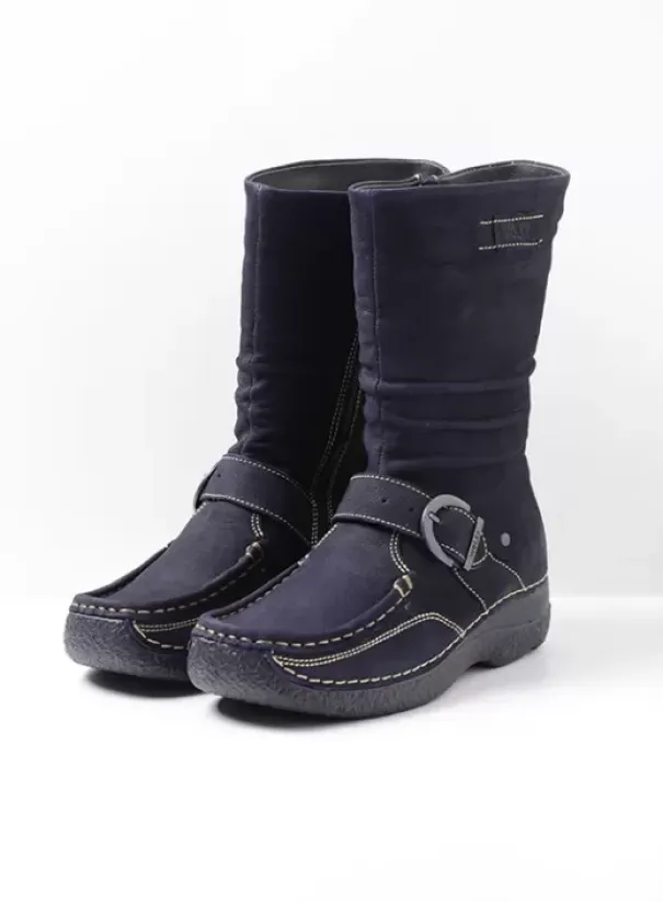 Laarzen|Wolky Roll Jacky blauw nubuck