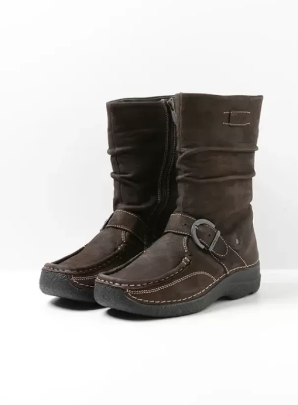 Laarzen|Wolky Roll Jacky donkerbruin nubuck