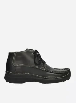 Comfortschoenen|Veterschoenen|Wolky Roll Moc Men zwart leer