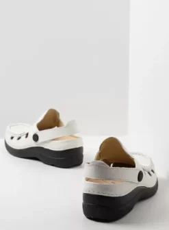 Slippers|Klompen|Wolky Roll Multi wit leer