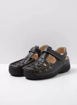 Sandalen voor heren|Comfortschoenen|Wolky Roll Sandal Men zwart leer