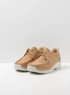 Veterschoenen|Wolky Roll Shoe beige nubuck
