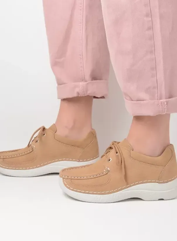Veterschoenen|Wolky Roll Shoe beige nubuck