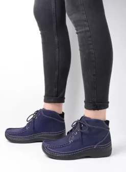 Hielspoor|Veterschoenen|Wolky Roll Shoot paars nubuck
