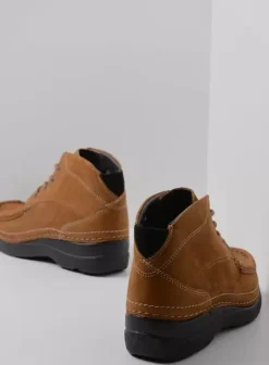 Hielspoor|Veterschoenen|Wolky Roll Shoot cognac nubuck