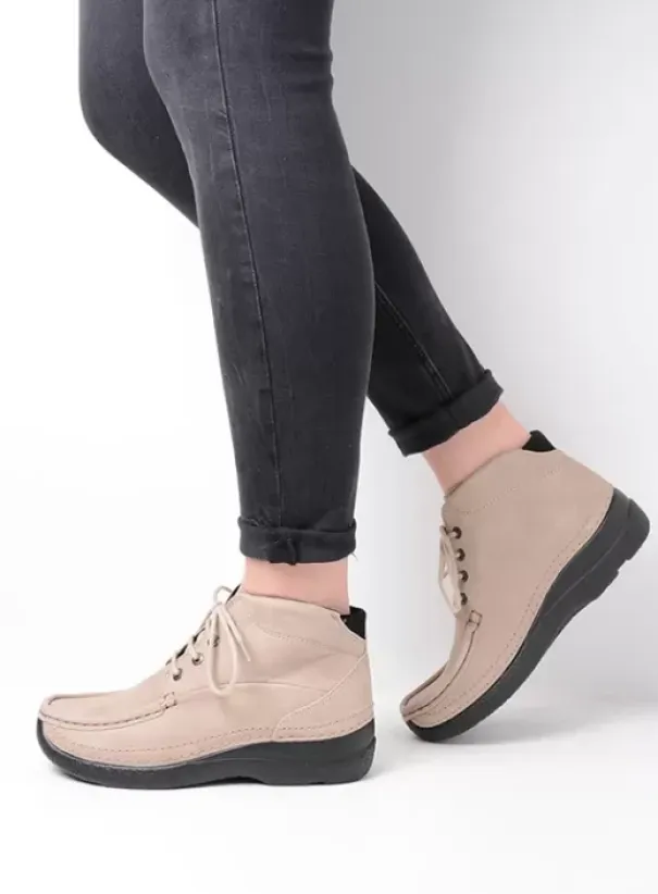 Hielspoor|Veterschoenen|Wolky Roll Shoot safari nubuck