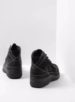 Hielspoor|Veterschoenen|Wolky Roll Shoot zwart nubuck