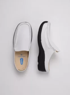Slippers|Klompen|Wolky Roll Slide wit geprint leer