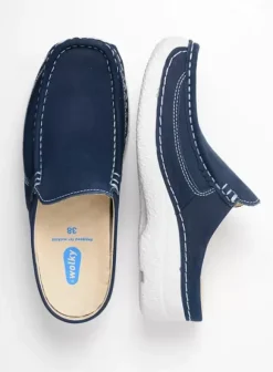 Slippers|Klompen|Wolky Roll Slide denim nubuck