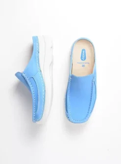 Voorjaar/zomer|Slippers|Wolky Roll Slide hemelsblauw nubuck