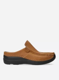 Slippers|Klompen|Wolky Roll Slide Vegan cognac