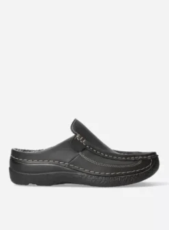 Slippers|Klompen|Wolky Roll Slide Vegan zwart