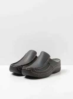Slippers|Klompen|Wolky Roll Slide Vegan zwart