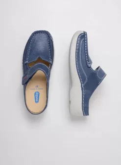 Hielspoor|Slippers|Wolky Roll Slipper denim nubuck