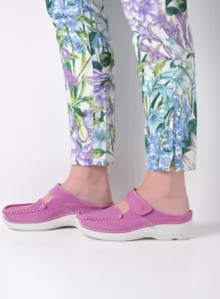 Hielspoor|Slippers|Wolky Roll Slipper fuchsia nubuck