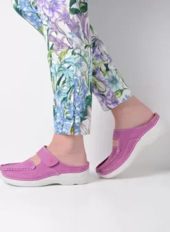 Hielspoor|Slippers|Wolky Roll Slipper fuchsia nubuck