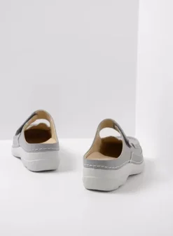 Hielspoor|Slippers|Wolky Roll Slipper lichtgrijs nubuck