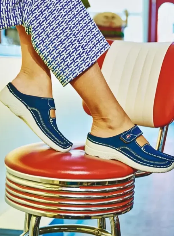 Hielspoor|Slippers|Wolky Roll Slipper denim nubuck