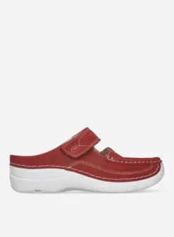 Hielspoor|Slippers|Wolky Roll Slipper rood zomer nubuck