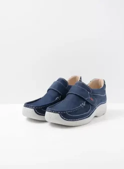 Instappers|Bandschoenen|Wolky Roll Strap denim nubuck