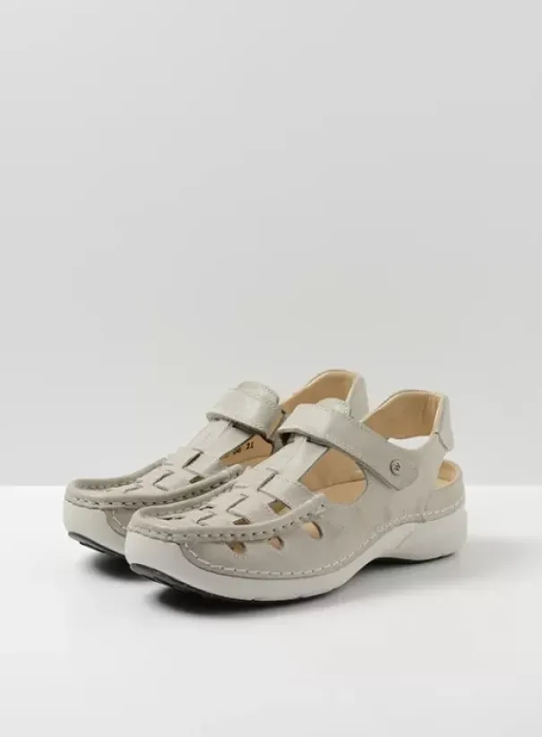 Sandalen|Wolky Rolling Sun gebroken wit leer