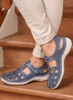 Sandalen|Wolky Rolling Sun blauw leer