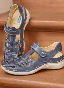 Sandalen|Wolky Rolling Sun blauw leer