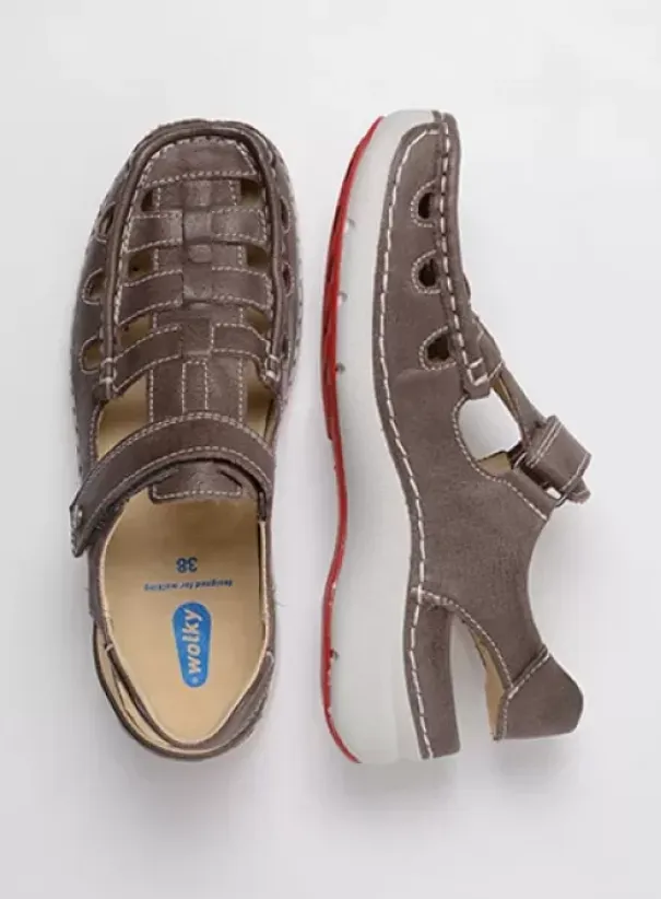 Sandalen|Wolky Rolling Sun grijs leer