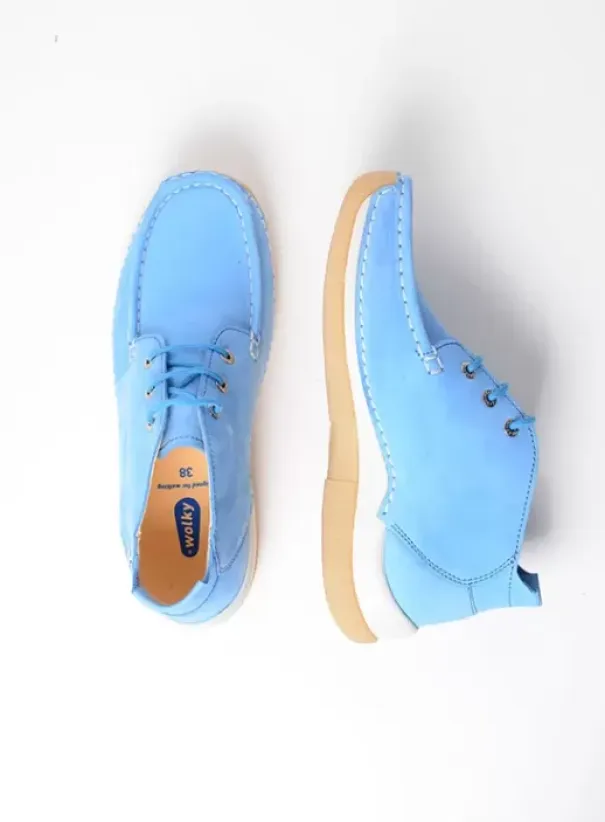 Veterschoenen|Voorjaar/zomer|Wolky Rosella lichtblauw nubuck