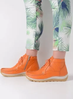 Veterschoenen|Voorjaar/zomer|Wolky Salado oranje leer