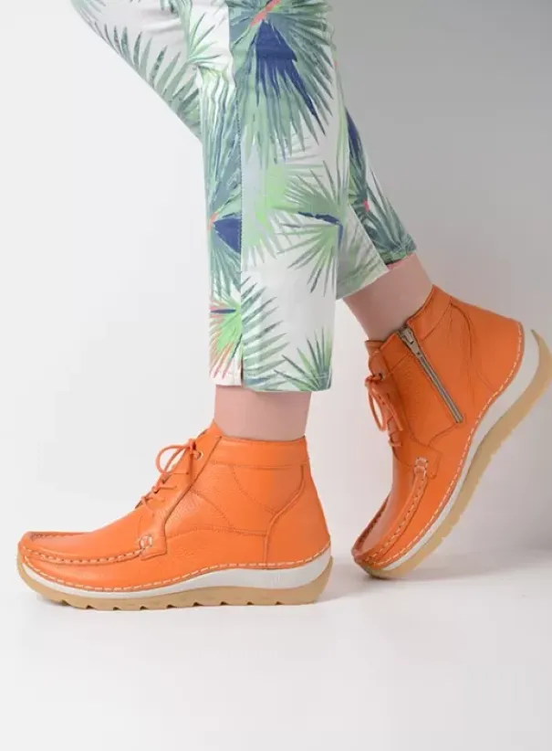 Veterschoenen|Voorjaar/zomer|Wolky Salado oranje leer