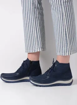 Veterschoenen|Voorjaar/zomer|Wolky Salado denim nubuck