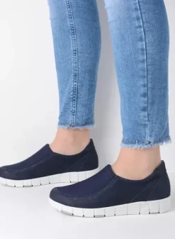 Instappers|Wolky Salton blauw zomer nubuck