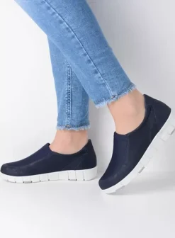 Instappers|Wolky Salton blauw zomer nubuck