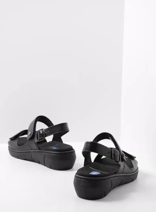 Sandalen|Voorjaar/zomer|Wolky Santorini zwart leer