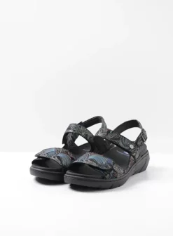 Sandalen|Voorjaar/zomer|Wolky Santorini zwart/blauw suede