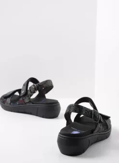 Sandalen|Voorjaar/zomer|Wolky Santorini zwart/blauw suede