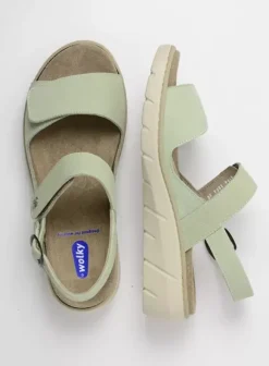 Sandalen|Voorjaar/zomer|Wolky Santorini lichtgroen nubuck
