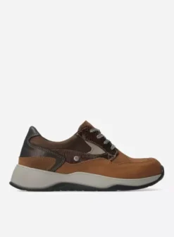 Wandelschoenen|Sneakers|Wolky Sappho cognac combi leer