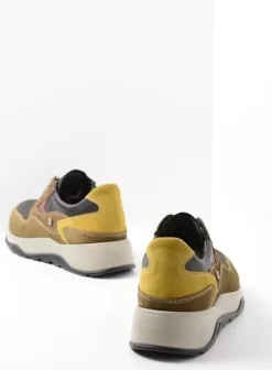 Wandelschoenen|Sneakers|Wolky Sappho donker taupe combi leer