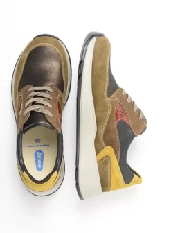 Wandelschoenen|Sneakers|Wolky Sappho donker taupe combi leer