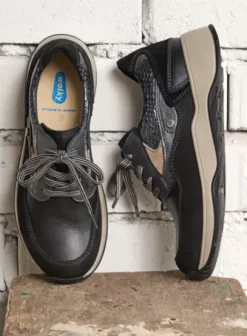 Wandelschoenen|Sneakers|Wolky Sappho zwart combi leer