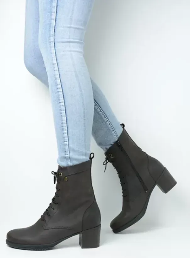 Biker boots|Wolky Sarah donkerbruin nubuck