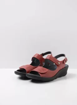 Sandalen|Wolky Scala rood leer