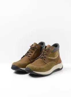 Wandelschoenen|Veterschoenen|Wolky Scone taupe combi leer