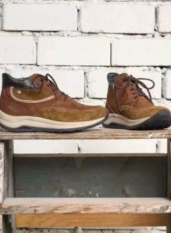 Wandelschoenen|Veterschoenen|Wolky Scone taupe combi leer