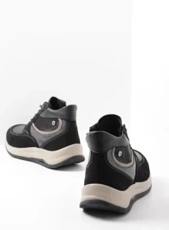 Wandelschoenen|Veterschoenen|Wolky Scone WR zwart combi leer